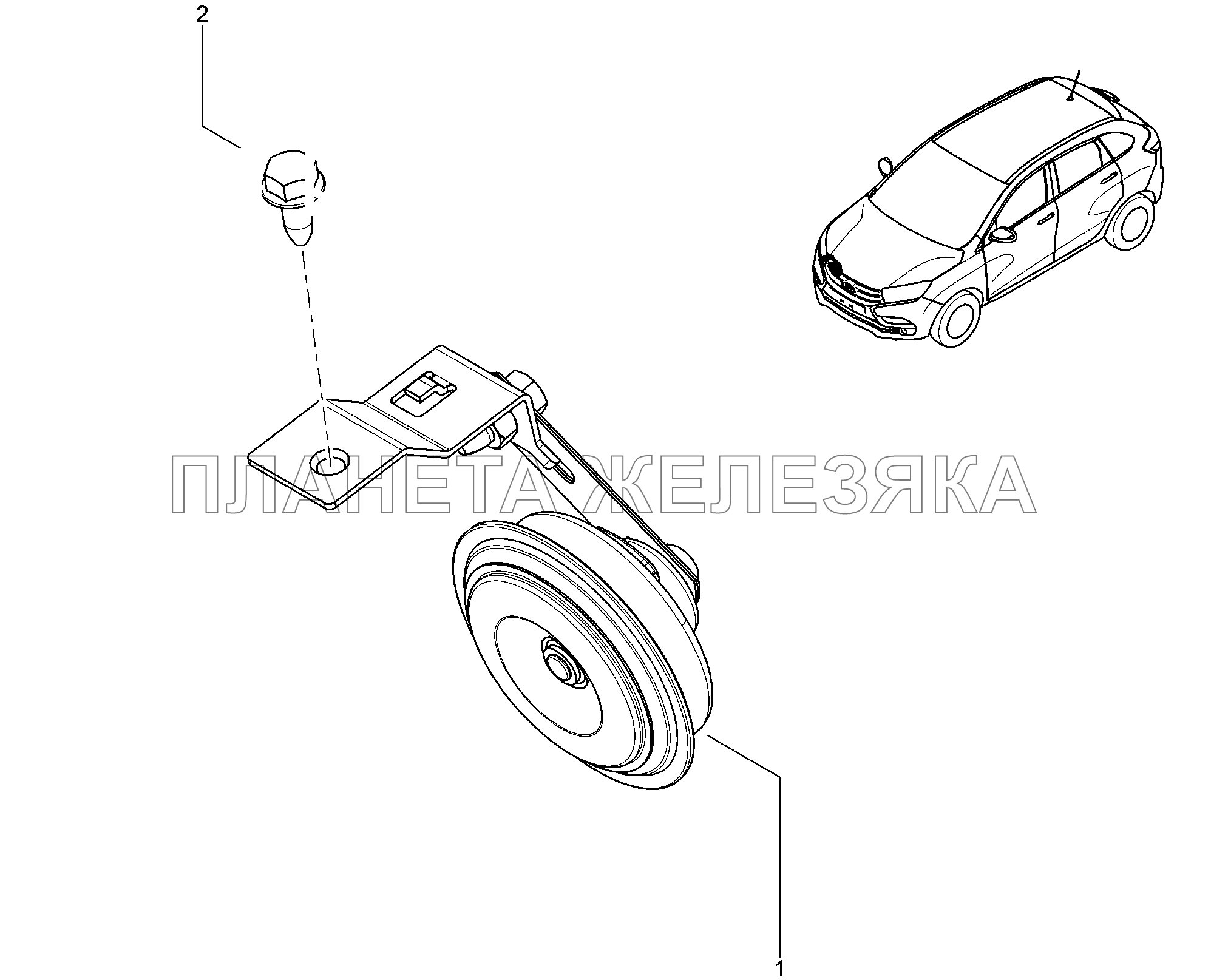 820110-1599236 Звуковой сигнал Lada Xray